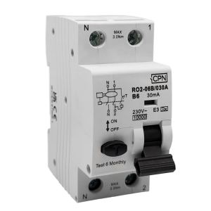 2 Pole, 6A B Curve, Type A, 30mA RCBO