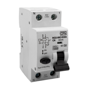 2 Pole, 6A C Curve, Type A, 30mA RCBO