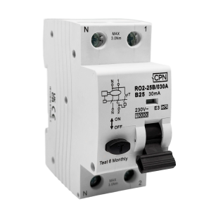 2 Pole, 25A B Curve, Type A, 30mA RCBO