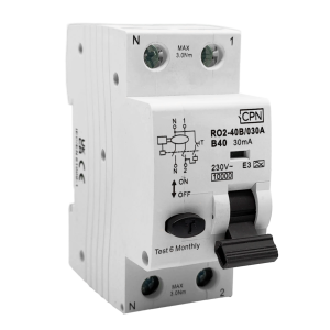 2 Pole, 40A B Curve, Type A, 30mA RCBO