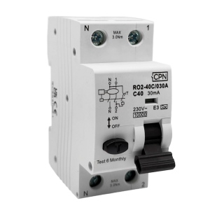 2 Pole, 40A C Curve, Type A, 30mA RCBO