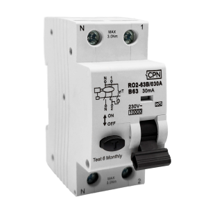 2 Pole, 63A B Curve, Type A, 30mA RCBO