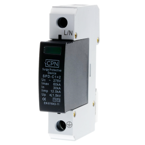 1 Module, 1 Pole Type 1 + 2 for single phase, TN-C-S earthing.