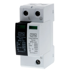2 Module, 1 Pole & N Surge Module, Type 2 for single phase, TT earthing.