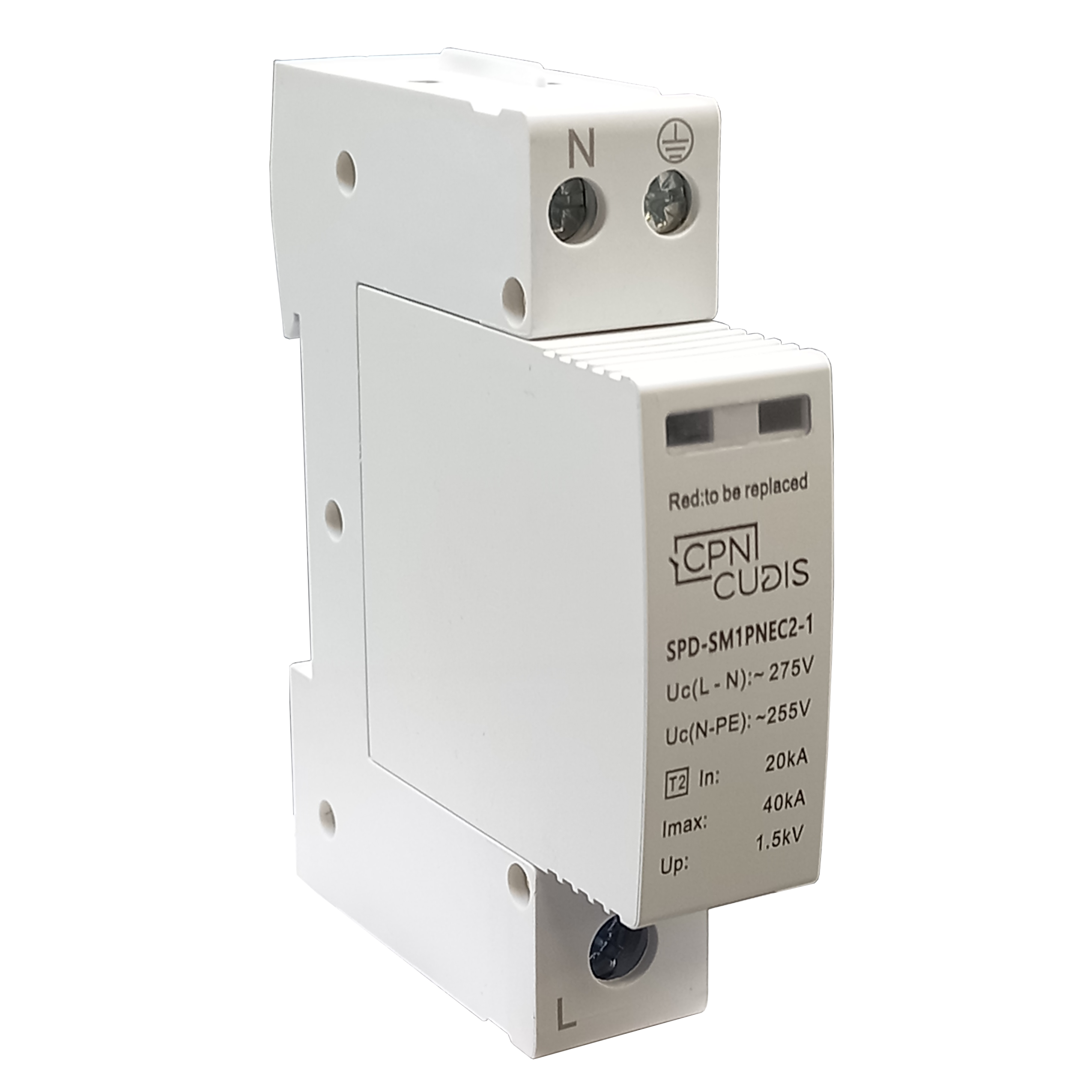 1 Module, 2 Pole Type 2 for single phase, TN-C-S, TN-S & TT earthing.