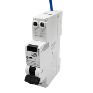 2 Pole, 1 module, 10A, B Curve, 30mA, Type A, Switched Neutral RCBO