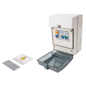 5 Way Plastic Enclosure with RCD, 6A MCB & 32A MCB