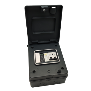5 Way Metal IP65 EV Unit with 2 Pole C Curve RCBO & 2 Pole SPD
