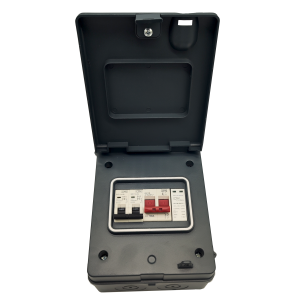 5 Way Metal IP65 EV Unit with 2 Pole Isolator, 40A MCB, 32A MCB & Type 2 SPD