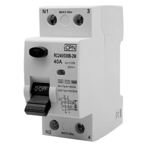 2 Pole, 40A, 30mA, Type B