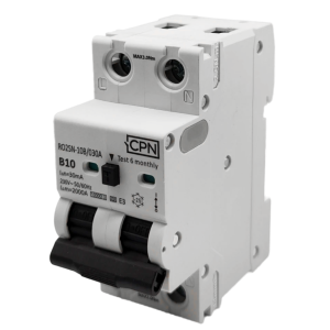 2 Pole, 10A B Curve, Type A, 30mA Electronic RCBO