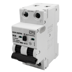 2 Pole, 16A B Curve, Type A, 30mA Electronic RCBO